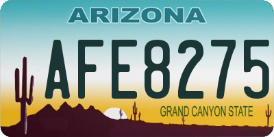 AZ license plate AFE8275