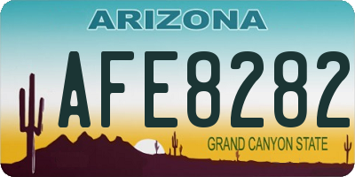 AZ license plate AFE8282