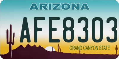 AZ license plate AFE8303