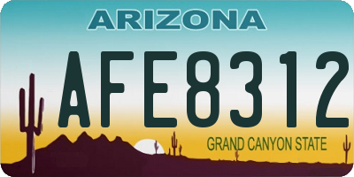 AZ license plate AFE8312