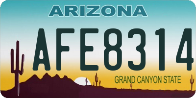AZ license plate AFE8314