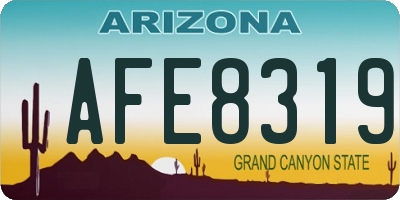 AZ license plate AFE8319