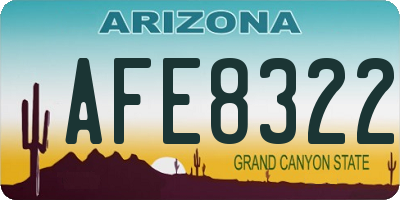 AZ license plate AFE8322