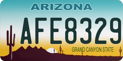 AZ license plate AFE8329