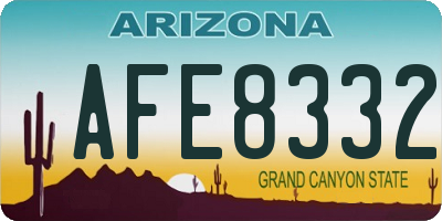 AZ license plate AFE8332