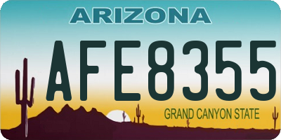 AZ license plate AFE8355