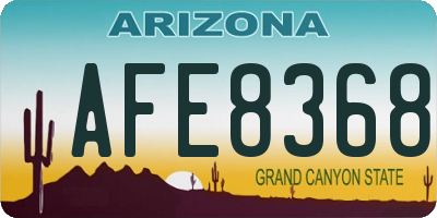 AZ license plate AFE8368