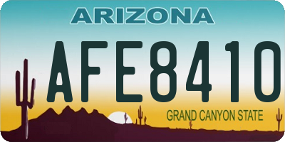 AZ license plate AFE8410