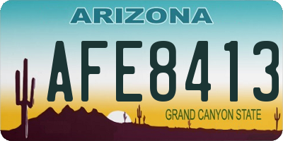AZ license plate AFE8413