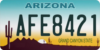 AZ license plate AFE8421