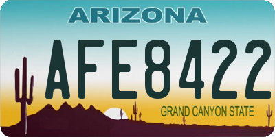 AZ license plate AFE8422