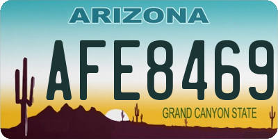 AZ license plate AFE8469