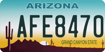 AZ license plate AFE8470