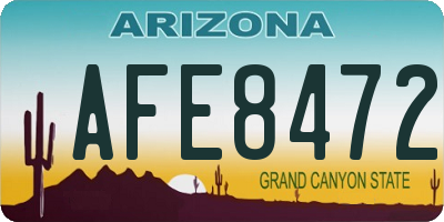 AZ license plate AFE8472
