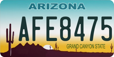 AZ license plate AFE8475