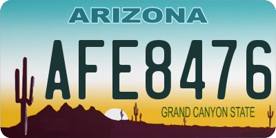 AZ license plate AFE8476