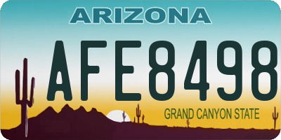 AZ license plate AFE8498