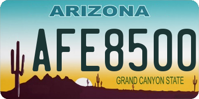 AZ license plate AFE8500