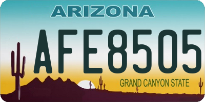 AZ license plate AFE8505