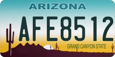 AZ license plate AFE8512