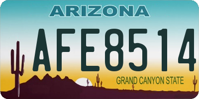 AZ license plate AFE8514