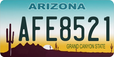 AZ license plate AFE8521