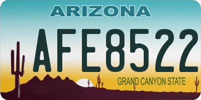 AZ license plate AFE8522