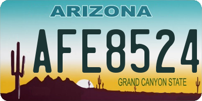 AZ license plate AFE8524