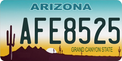 AZ license plate AFE8525