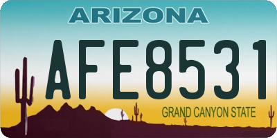AZ license plate AFE8531