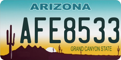 AZ license plate AFE8533