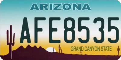 AZ license plate AFE8535