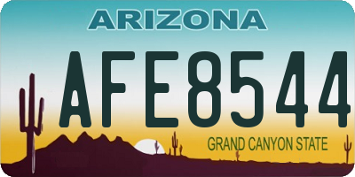 AZ license plate AFE8544
