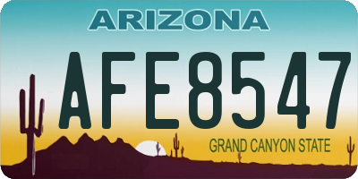 AZ license plate AFE8547