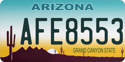 AZ license plate AFE8553