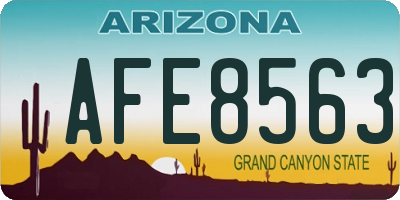 AZ license plate AFE8563