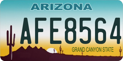 AZ license plate AFE8564