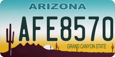 AZ license plate AFE8570