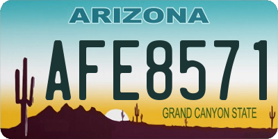 AZ license plate AFE8571