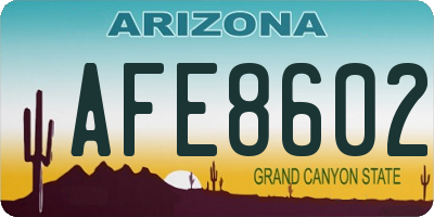 AZ license plate AFE8602