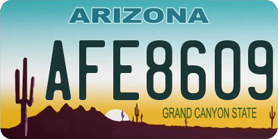 AZ license plate AFE8609