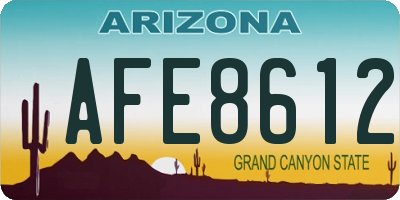 AZ license plate AFE8612