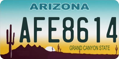 AZ license plate AFE8614