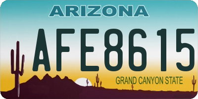 AZ license plate AFE8615