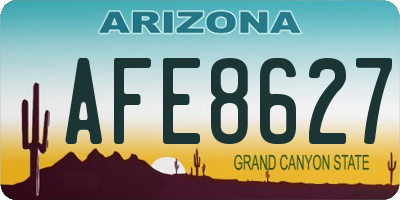 AZ license plate AFE8627