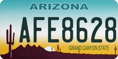 AZ license plate AFE8628