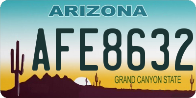 AZ license plate AFE8632