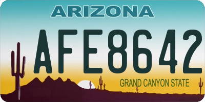 AZ license plate AFE8642