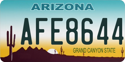 AZ license plate AFE8644