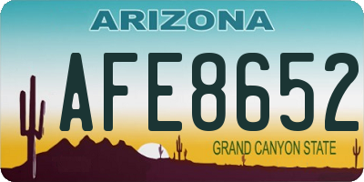 AZ license plate AFE8652